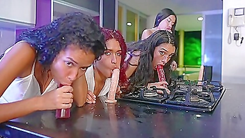 Ta chads on a ride with her pussy